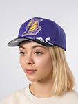 Бейсболка MITCHELL NESS арт. HP10368-LALPURP Los Angeles Lakers NBA (фиолетовый / черный)